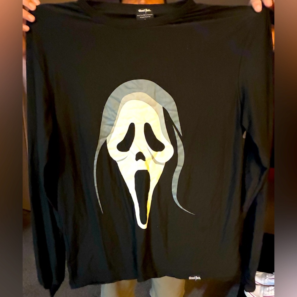 Ghost Face Black Long Sleeve Tee..LIKE NEW!!!